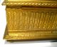 Classic Gilt Lidded Mirrored Hinged Box Antique / Vintage Metalware photo 6