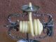 Antique 19th Century Pewter Mechanical Wax Jack Lamp - Lighting Device W.  Snuffer Metalware photo 9