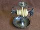 Antique 19th Century Pewter Mechanical Wax Jack Lamp - Lighting Device W.  Snuffer Metalware photo 5