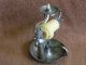 Antique 19th Century Pewter Mechanical Wax Jack Lamp - Lighting Device W.  Snuffer Metalware photo 6
