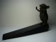 Brass Figurine Mouse Doorstop Brass & Wood Wedge/shimp Metalware photo 1