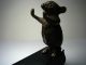 Brass Figurine Mouse Doorstop Brass & Wood Wedge/shimp Metalware photo 4