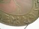 19th Century Brass Plaque Birds And Morning Glories Metalware photo 5