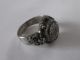 Uncleaned Medieval Serbian Silver Knights/crusader Ring With Stylized Griffin Roman photo 2