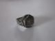 Uncleaned Medieval Serbian Silver Knights/crusader Ring With Stylized Griffin Roman photo 3