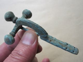 Roman Bronze Military Crossbow Fibula 4c Ad photo