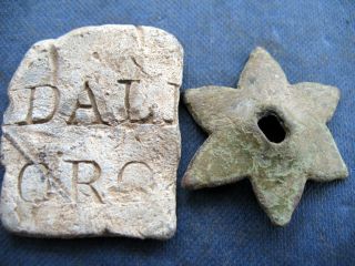 Roman Lead Panel With Lettering Within. photo