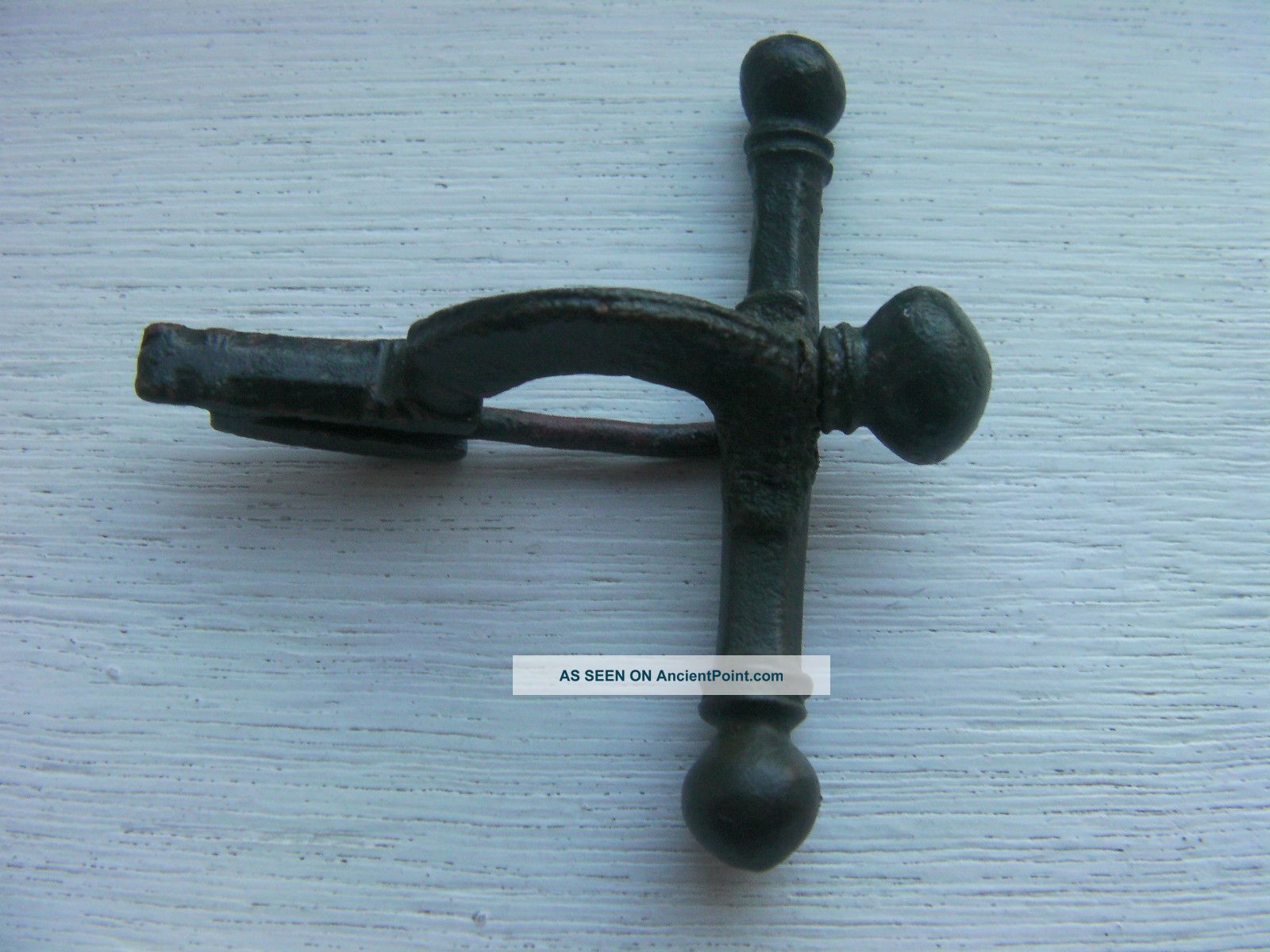 Roman Large Bronze Crossbow Brooch & Pin Intact Uk Detector Find Roman photo