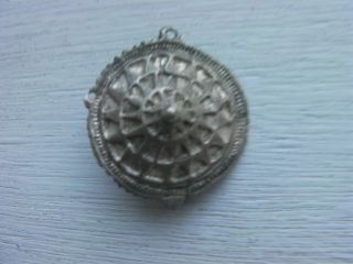 Roman Silver Umbonate Brooch,  And With Pin Intact photo