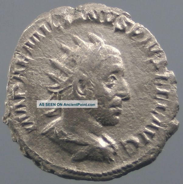 Aemilian,  Antoninian,  Silver,  Diana,  Bow,  Arrow,  Minted Rome 253 A.  D.  - Rare Roman photo