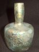 Stunning Undamaged Iridescent Ancient Roman Glass Flask Bottle 2ndc Ad Roman photo 1