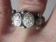 Uncleaned Byzantine Amulet Gnostic Abraxas Silver Ring Roman photo 1