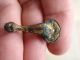 Rare 2nd Century Ad Roman Bronze Gold Gilded Knee Brooch Variant Incised Pattern Roman photo 1