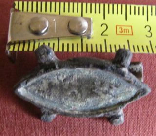 Roman Bronze Disk Fibula (80) photo