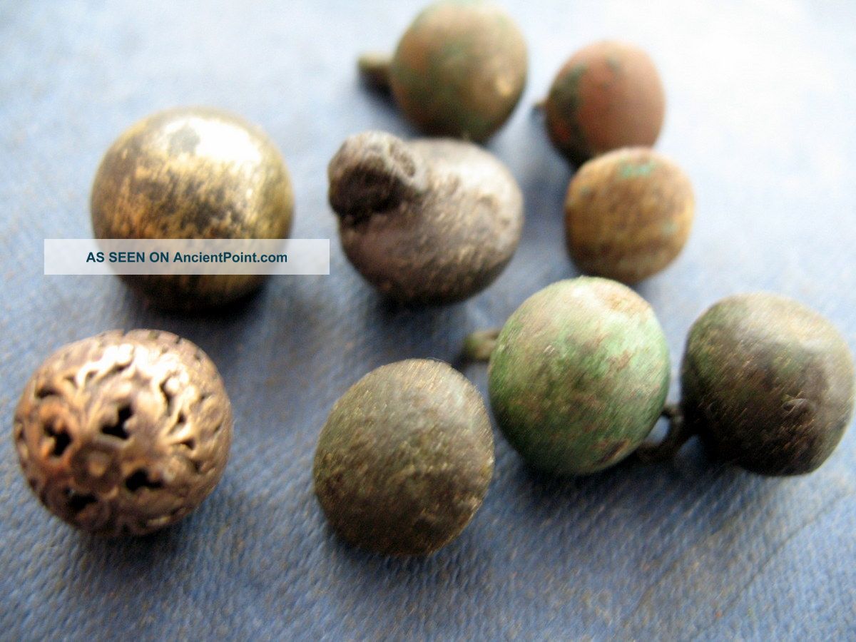 Buttons 17th To 19th Century Small X 9 British photo