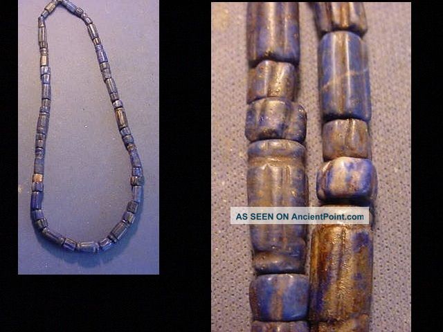 String Of Roman Lapis Lazuli Beads Circa 100 - 400 A.  D. Roman photo