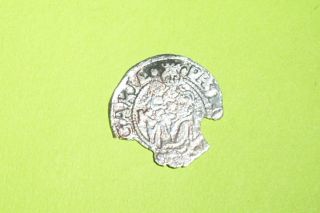 Authentic Medieval Silver Coin Of Ferdinand I 1545 Ad Virgin Mary Jesus Old Rare photo