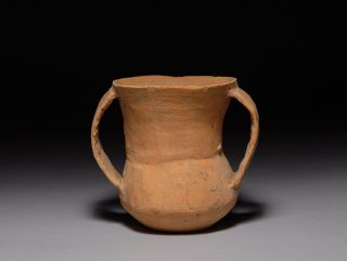 Ancient Chinese Neolithic Amphora Vase Cup Yangshao Qijia Culture - 3000 B.  C. photo