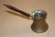 Turkish Authentique Old Copper Coffee Pot W/wooden Handle Islamic photo 3