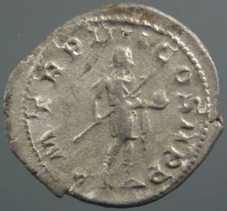 Gordianus Iii,  Antoninian,  Silver,  Emperor,  Spear,  Globe,  240 - 244 A.  D. photo