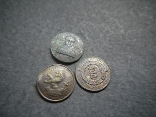 Metal Detecting Finds.  Old Livery Buttons Various photo