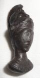 A Rare Roman Bust/steelyard Weight In The Form Of The Goddess Minerva British photo 1