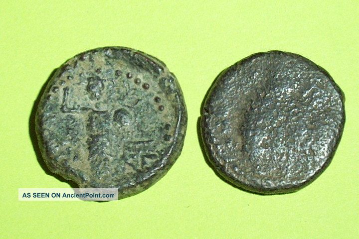 Ancient Roman Biblical Coins War God Phanebal & Mt.  Gerizim Judaea & Samaria Lot Greek photo
