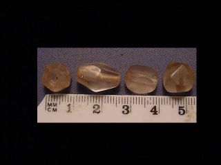 Four (4) Different Roman Crystal Beads Circa 100 - 400 A.  D. photo