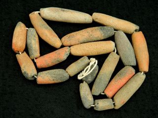 19 Neolithic Neolithique Fishnet Weights /beads - 6500 To 2000 Bp - Sahara photo
