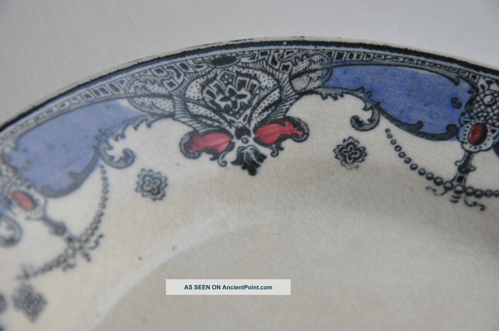 Antique Plate.  1876 Devon Ware S.  F.  & Co Stoke On Trent England Ritz British photo