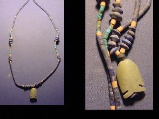 String Of Roman Beads Of Lapis Lazuli/turquoise/coral Circa 100 - 400 A.  D. photo
