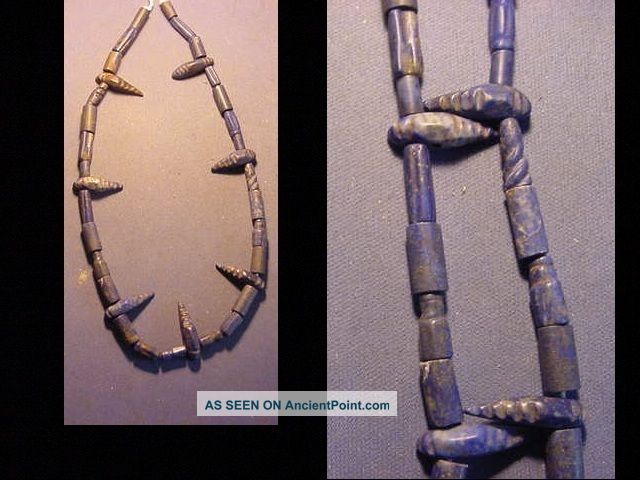 String Of Roman Lapis Lazuli Beads Circa 100 - 400 A.  D. Roman photo