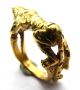 Extremely Fine Gold Gilt Late Georgian Finger Ring Esoteric Tiger Band European photo 2