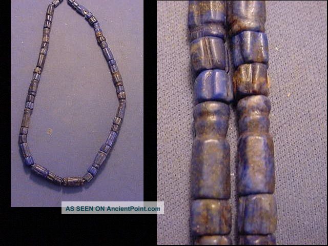String Of Roman Lapis Lazuli Beads Circa 100 - 400 A.  D. Roman photo