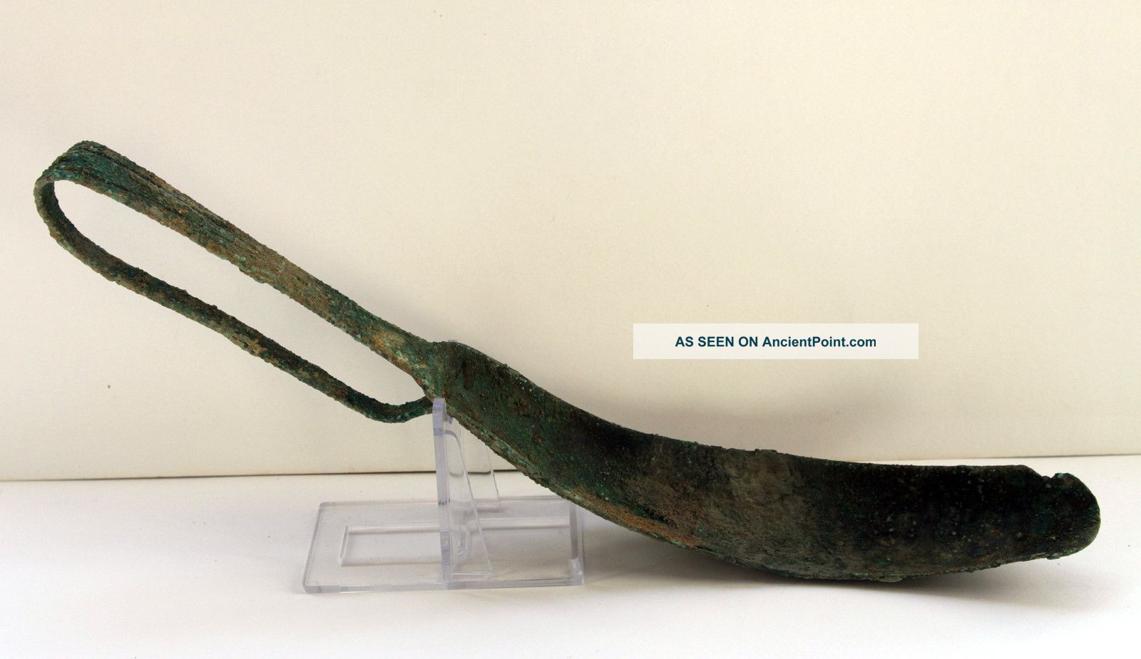 Ancient Roman Bronze Strigil 1st Century Bc/ad Roman photo
