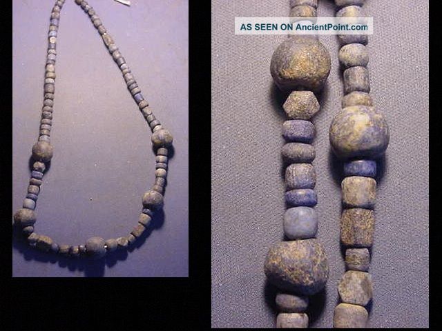String Of Roman Lapis Lazuli Beads Circa 100 - 400 A.  D. Roman photo