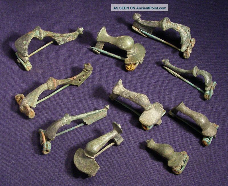 10 Celtic / Roman Bronze Brooch / Fibula 2 Roman photo