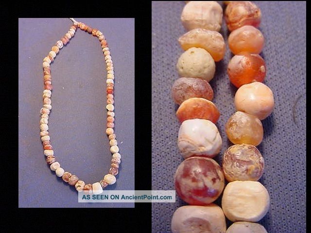 String Of Roman Carnelian/agate Beads Circa 100 - 400 A.  D. Roman photo