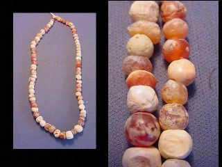 String Of Roman Carnelian/agate Beads Circa 100 - 400 A.  D. photo