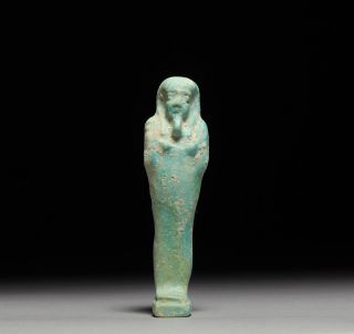 Authentic Ancient Egyptian Faience Shabti / Ushabti Statue Figure - 664 B.  C. photo