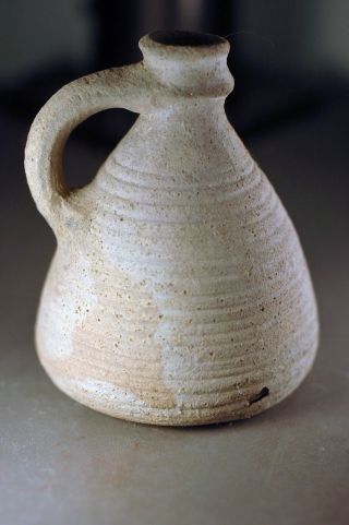 Vessel,  Roman Clay With Ribbing Over 1600 Years Old Nr photo