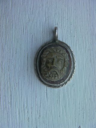 Roman Silver Stunning Cameo Pendant - Intact - Highly Rare Detector Find photo