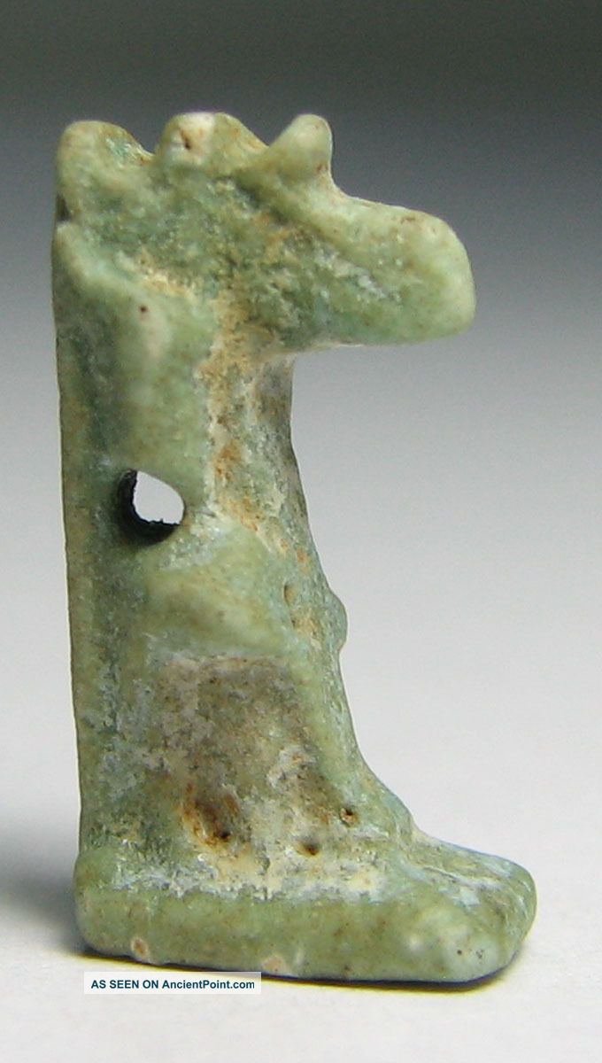 Pc2004uk An Egyptian Amulet Of Thoth In Blue Faience 101m Egyptian photo