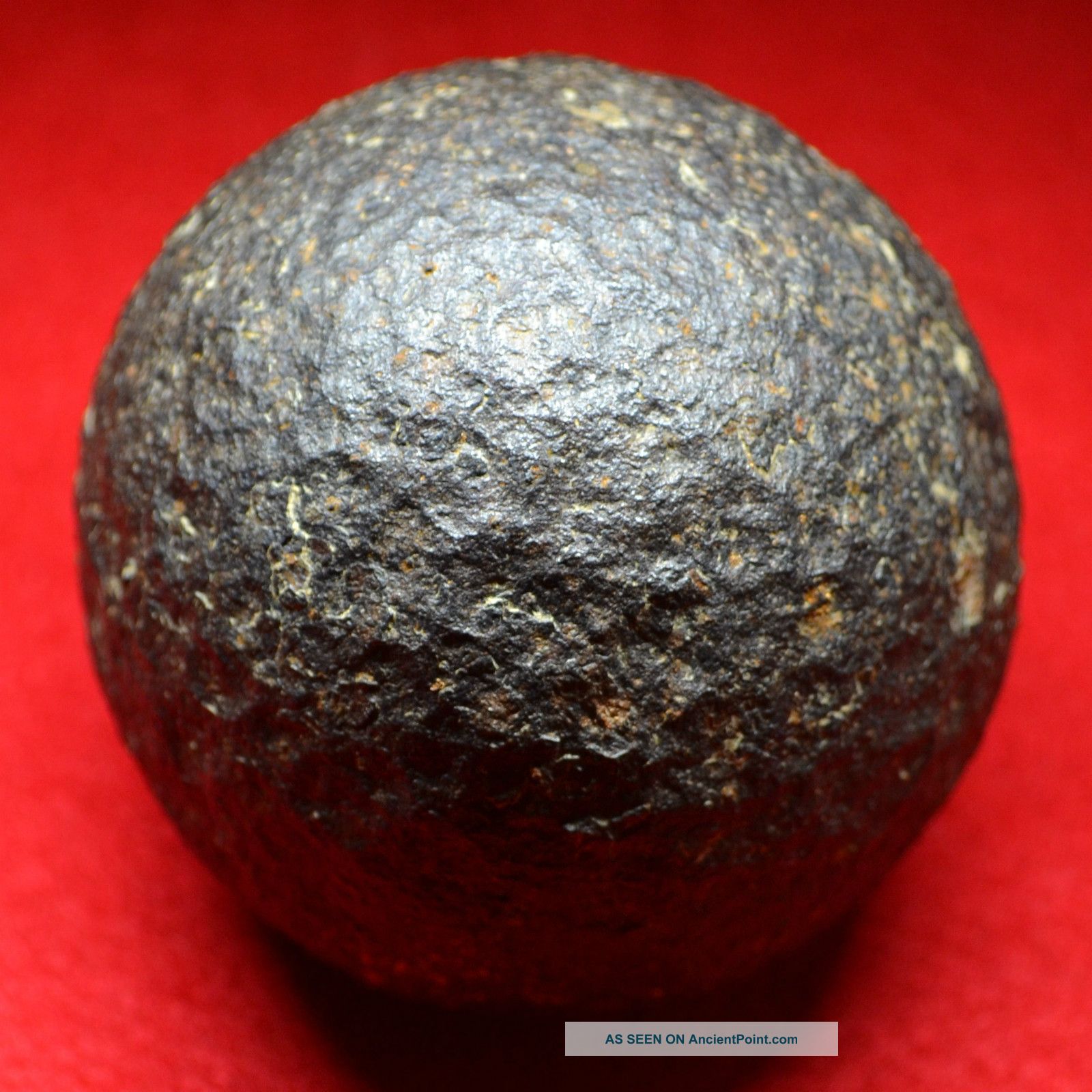 Napoleonic War Era Iron Naval Cannonball.  70mm Diameter, British photo
