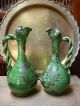 Antique 19th C.  Extrarare ' Pair ' Ottoman Islamic Turkish Canakkale Pottery Ewers Middle East photo 3