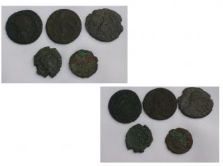 Quality Collection Of 5 Roman Coins Circ 3rd/4th Century Roman Empire.  Coins photo