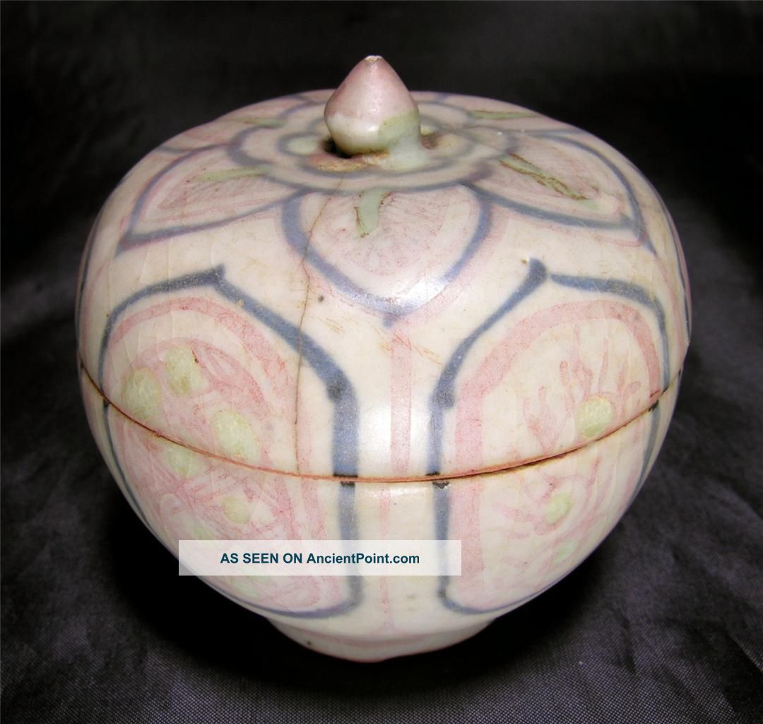 Ancient Annamese Vietnamese Polychrome Glazed Pot/box C.  1500 A.  D. Other photo