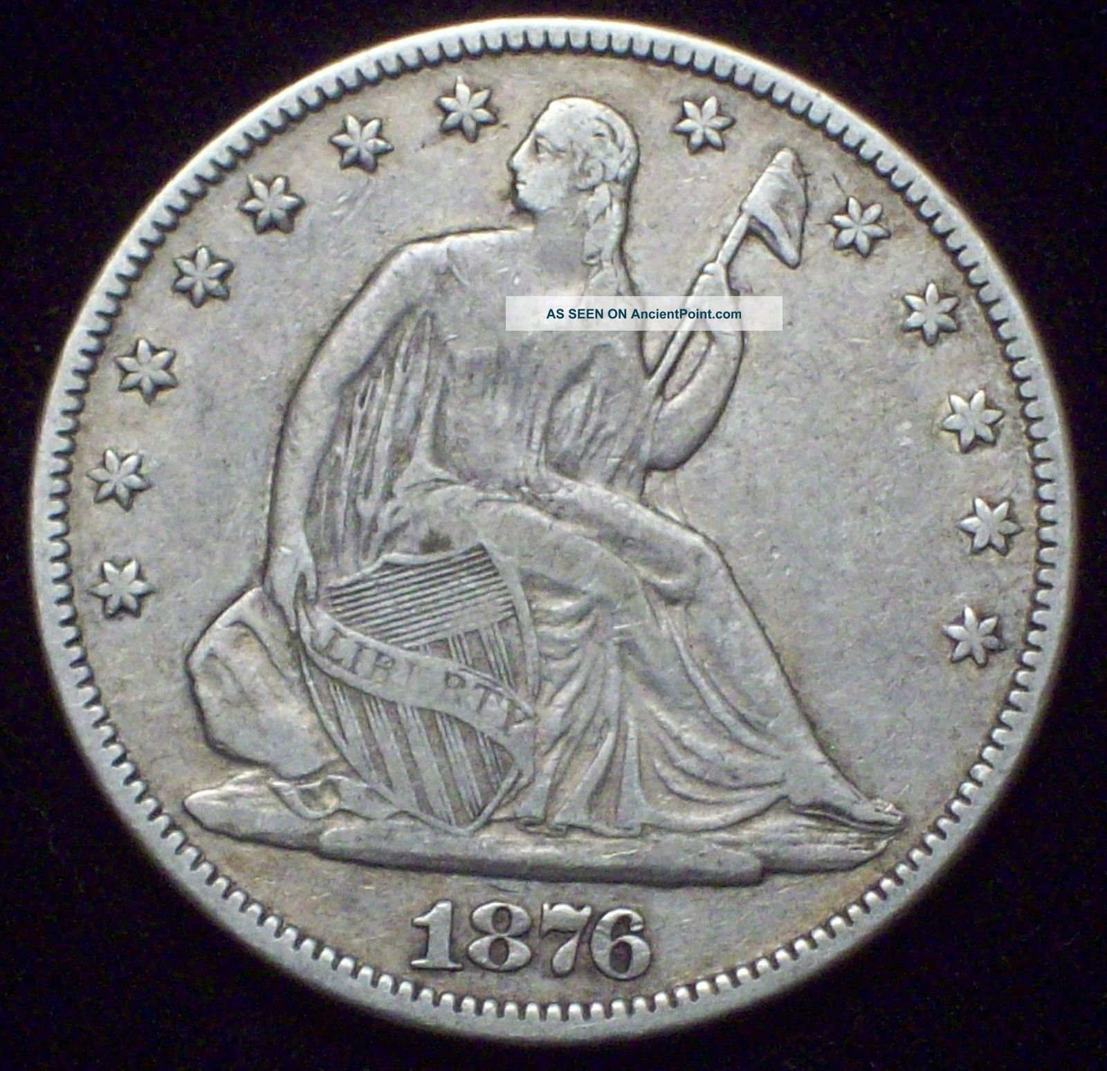 1876 Silver Seated Liberty Half Dollar - Xf Details Priced To Sell Centennial The Americas photo