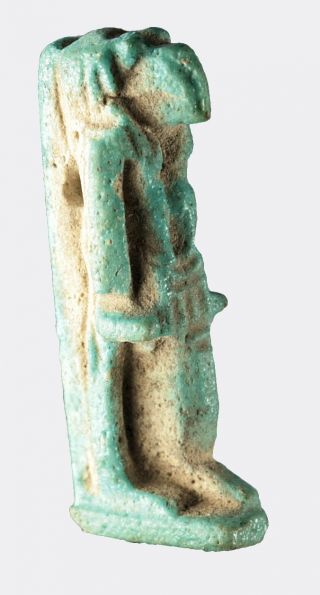 Egyptian Faience Amulet Depicting Thoth photo