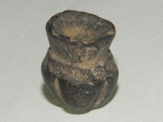 Pre Columbian Black Clay Bead photo